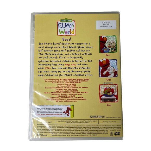 Sesame Street Elmos World Pets Childrens Learning DVD 2006 NR u - Picture 4 of 6